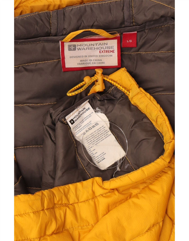 Giacca imbottita con cappuccio da uomo Mountain Warehouse UK 40 Large in nylon giallo