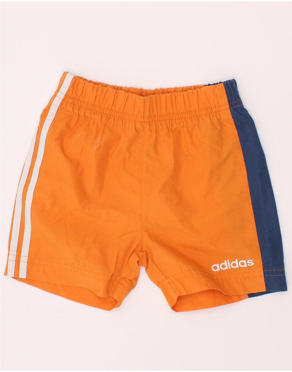 Pantaloncini sportivi grafici Adidas da bambino 6-9 mesi Colorblock arancione