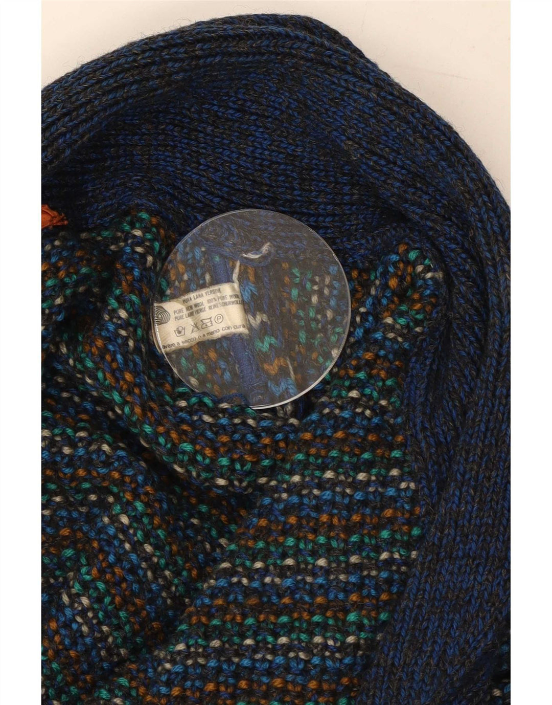 Missoni Maglione Cardigan da Uomo in Lana a Righe Medie Multicolori