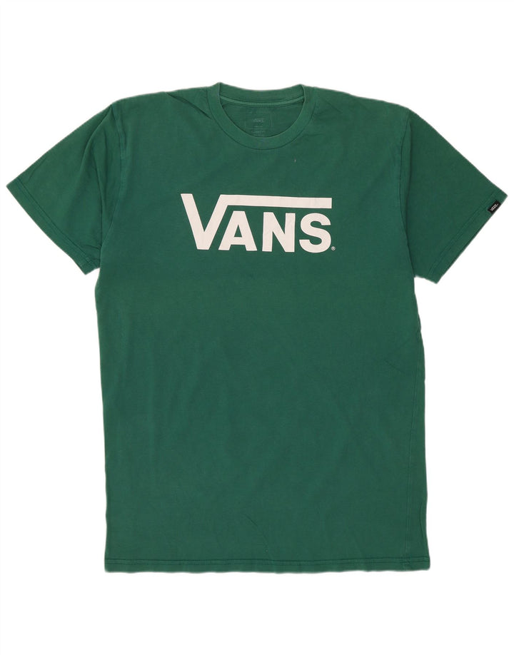 T-shirt grafica da uomo con vestibilità classica VANS, cotone verde medio