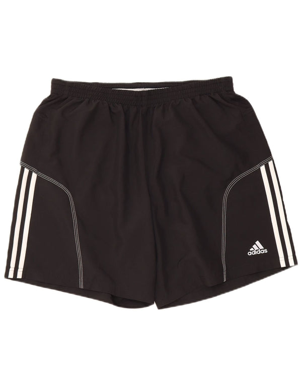 Pantaloncini sportivi ADIDAS Climalite da uomo grandi in poliestere nero