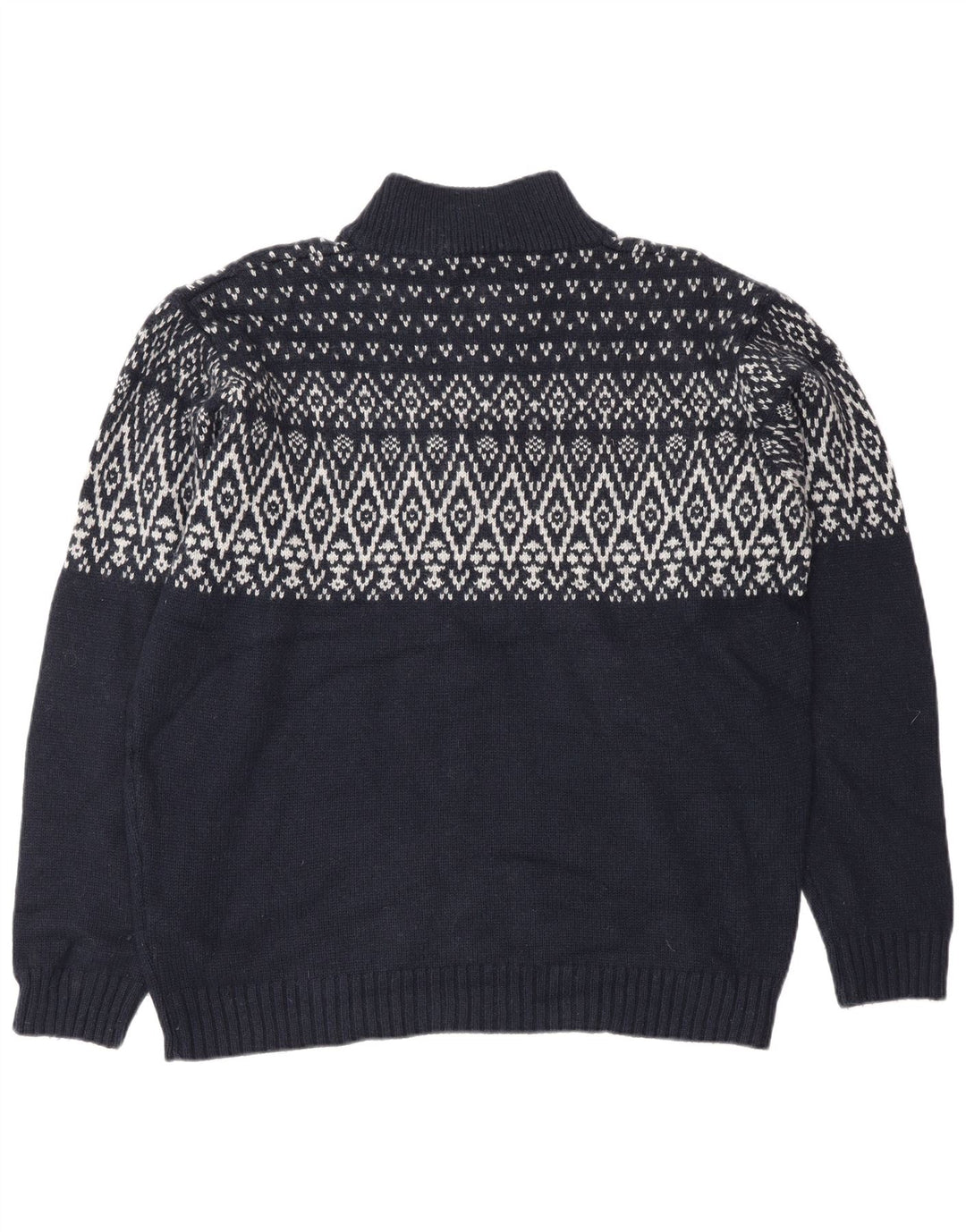 Marks & Spencer maglione da uomo con collo con zip blu Harbour grande blu navy