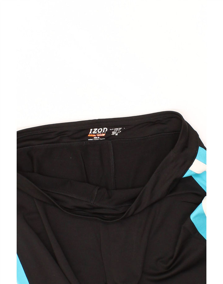 IZOD Womens Bermuda Sport Shorts UK 12 Medium Black Colourblock Vintage Izod and Second-Hand Izod from Messina Hembry 