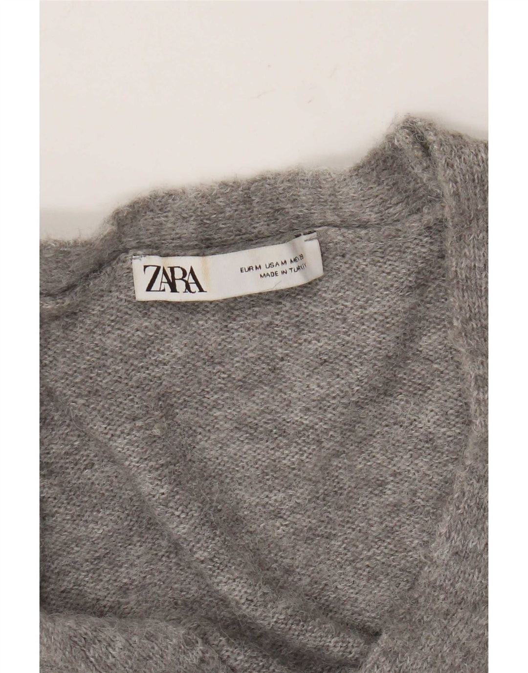 Maglione cardigan corto da donna Zara UK 14 Grigio medio