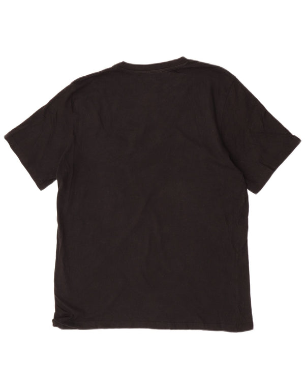 Jack & Jones T-shirt grafica da uomo slim fit con teschio grande in cotone nero