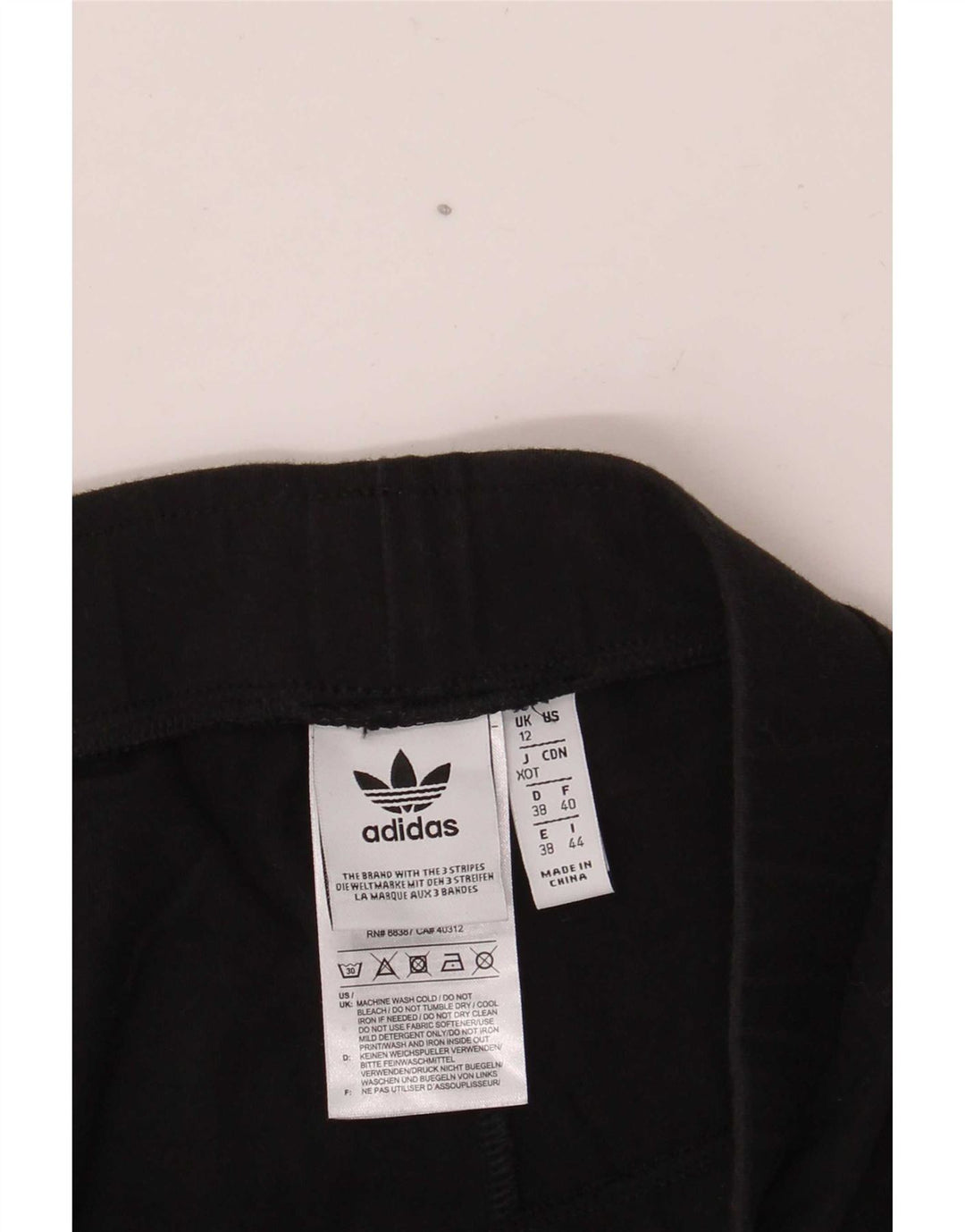 Leggings grafici da donna Adidas UK 12 cotone medio nero