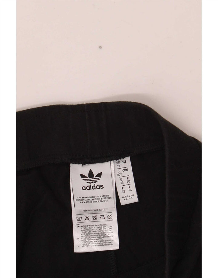 Leggings grafici da donna Adidas UK 12 cotone medio nero