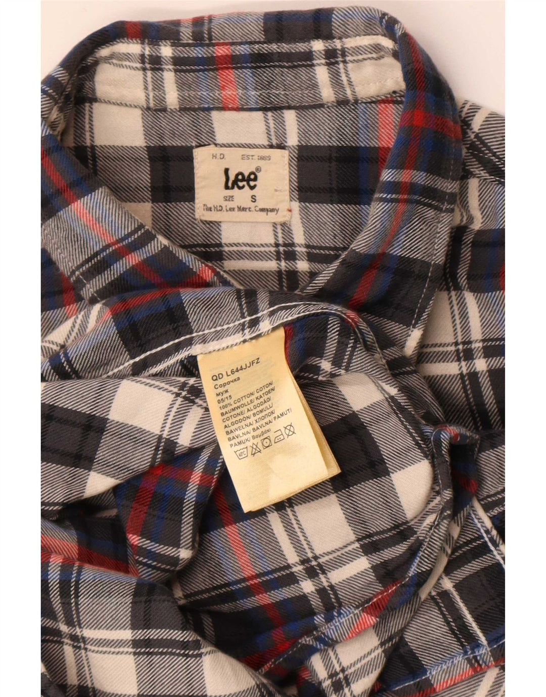 Camicia in flanella da uomo Lee piccola in cotone a quadri multicolore