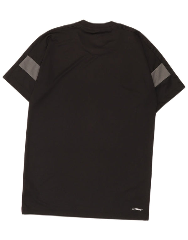 T-shirt Adidas Aeroready da uomo, piccola, in poliestere color block nero