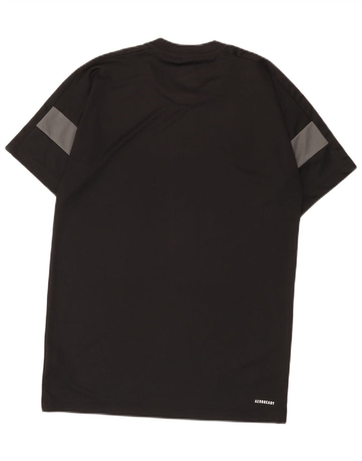 T-shirt Adidas Aeroready da uomo, piccola, in poliestere color block nero