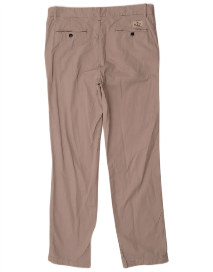 Pantaloni chino dritti da uomo Avirex W34 L31 Grigi