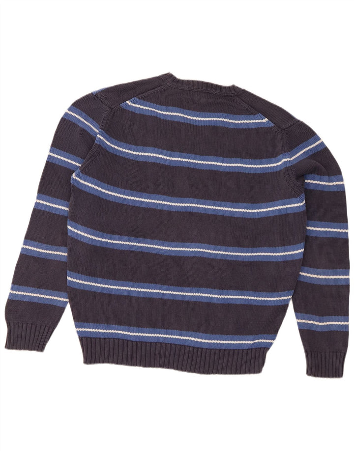 Maglione Zara da uomo con scollo a V, righe grandi grigie