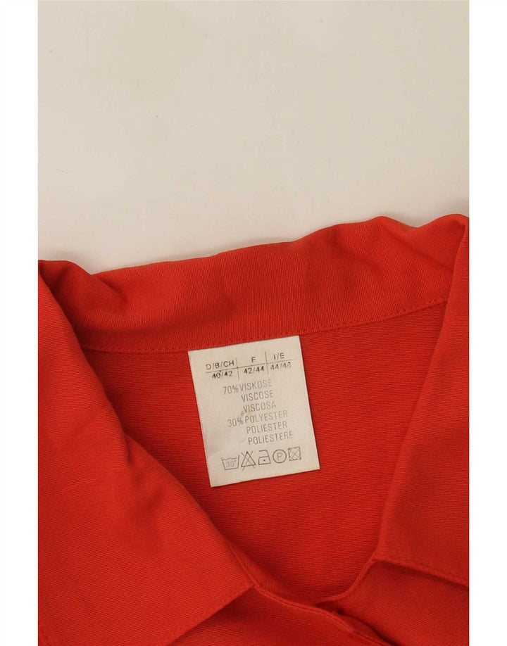 Camicetta da donna vintage vestibilità ampia IT 44/46 Viscosa rossa media