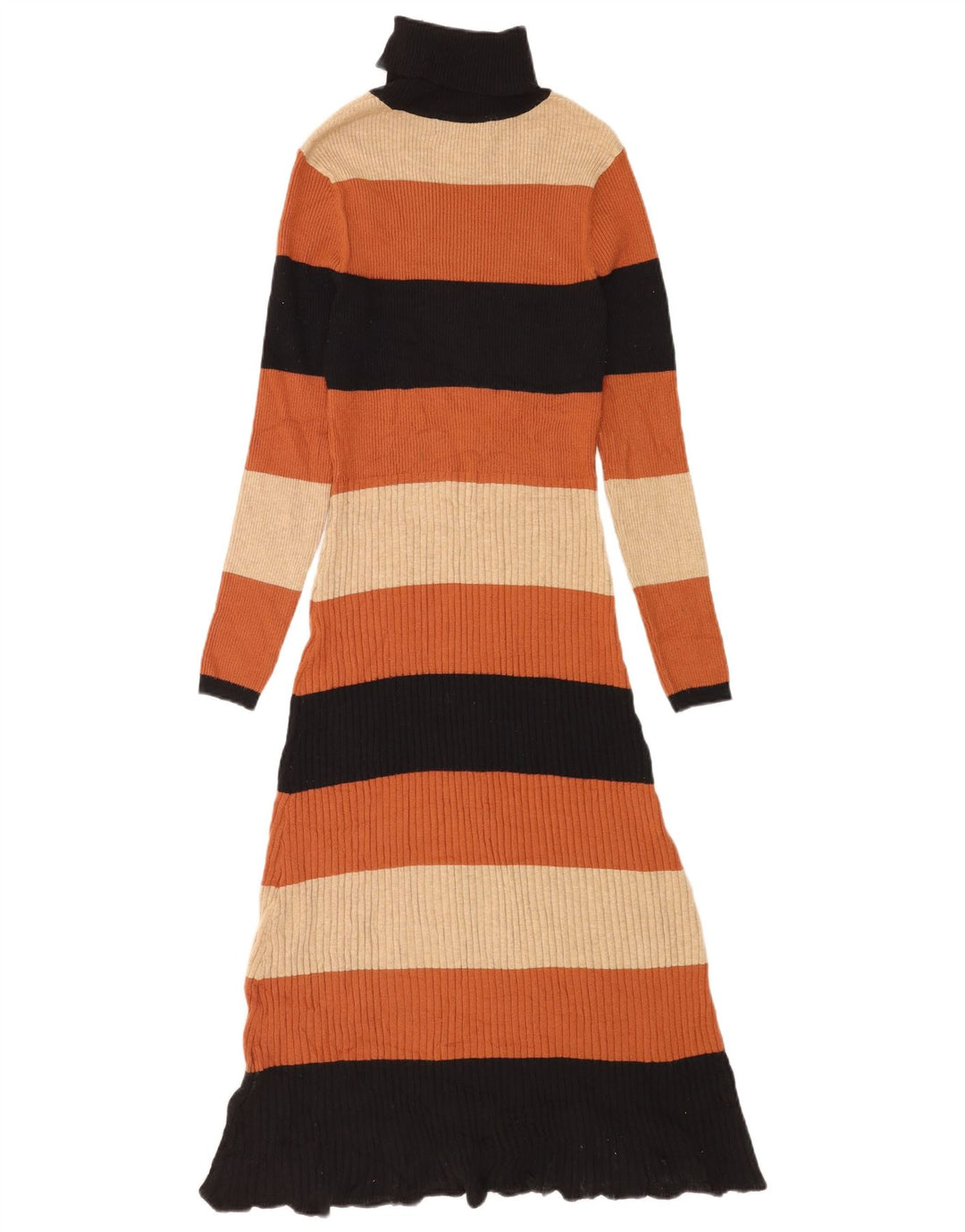 Abito maxi maglione da donna Marks & Spencer UK 12 Marrone medio a righe