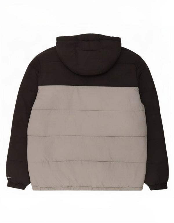 Giacca imbottita con cappuccio da uomo Columbia UK 42 XL Poliestere color block grigio