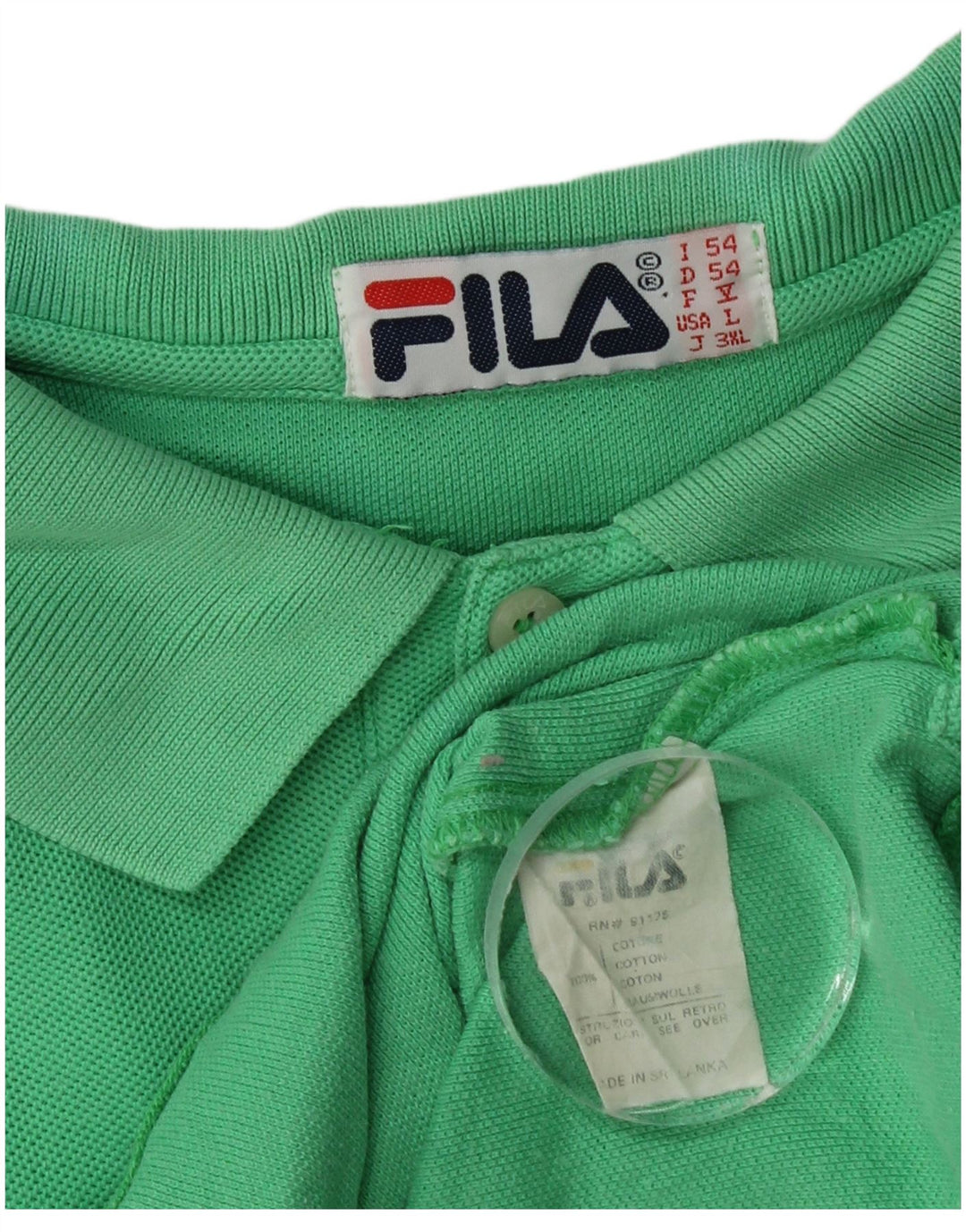Polo Uomo Fila IT 54 XL Cotone Verde