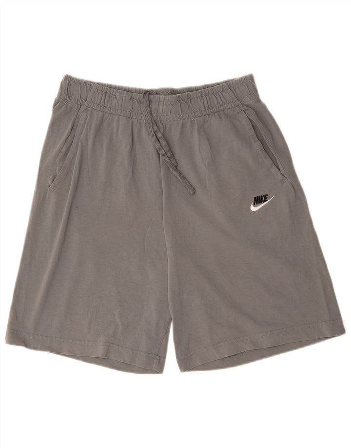 Pantaloncini sportivi Nike da uomo in cotone grigio medio