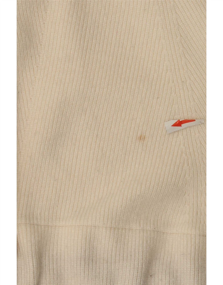 Maglione girocollo oversize da donna Zara UK 10 piccolo in viscosa bianca