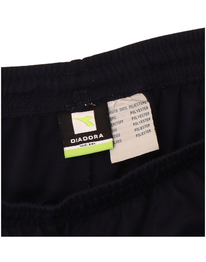 Pantaloncini sportivi da uomo Diadora 2XL Poliestere color block blu navy