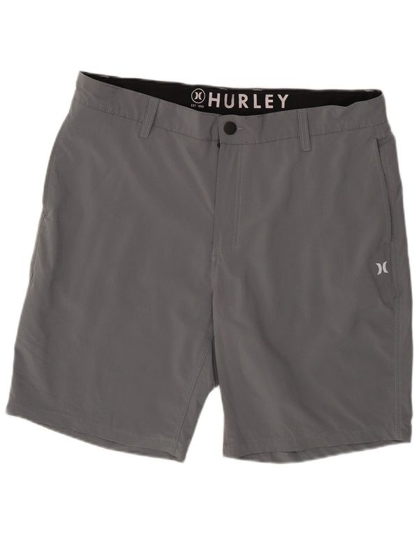 Pantaloncini chino da uomo Hurley W36 Large in poliestere grigio