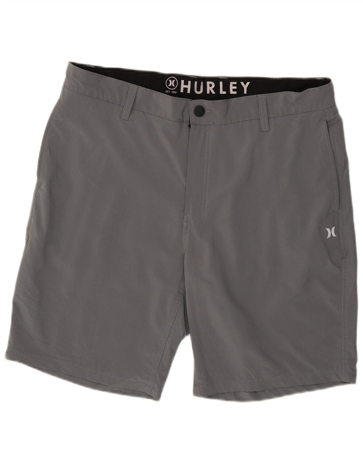 Pantaloncini chino da uomo Hurley W36 Large in poliestere grigio