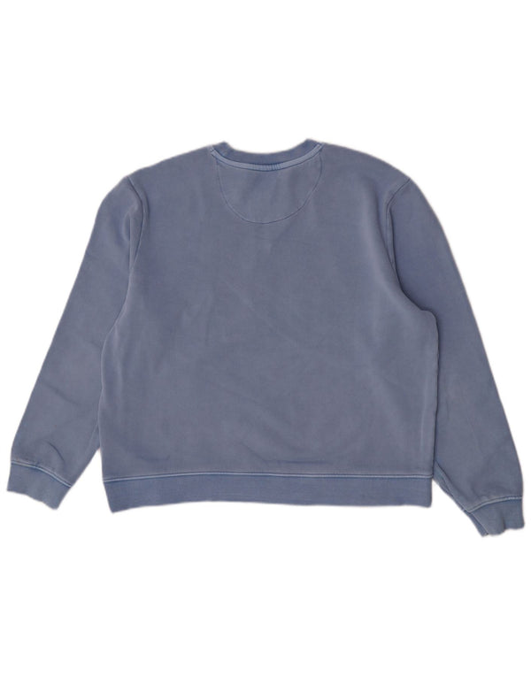 Crew Clothing Felpa oversize da donna Maglione UK 10 Piccolo cotone blu