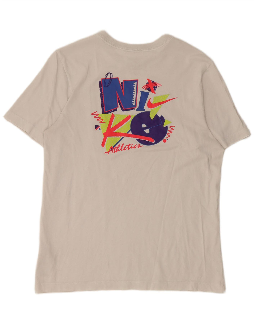 T-shirt grafica Nike Dri Fit da uomo in cotone bianco medio