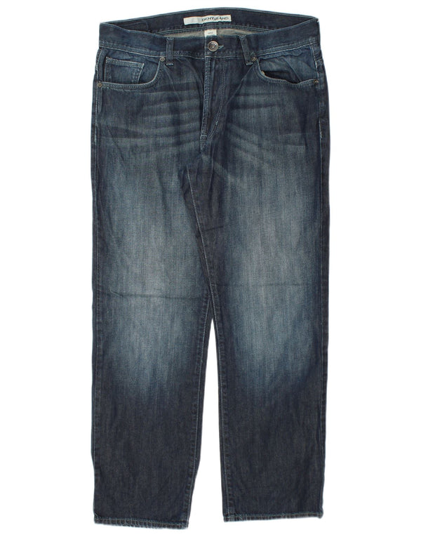 Jeans dritti da uomo DKNY W34 L30 cotone blu navy