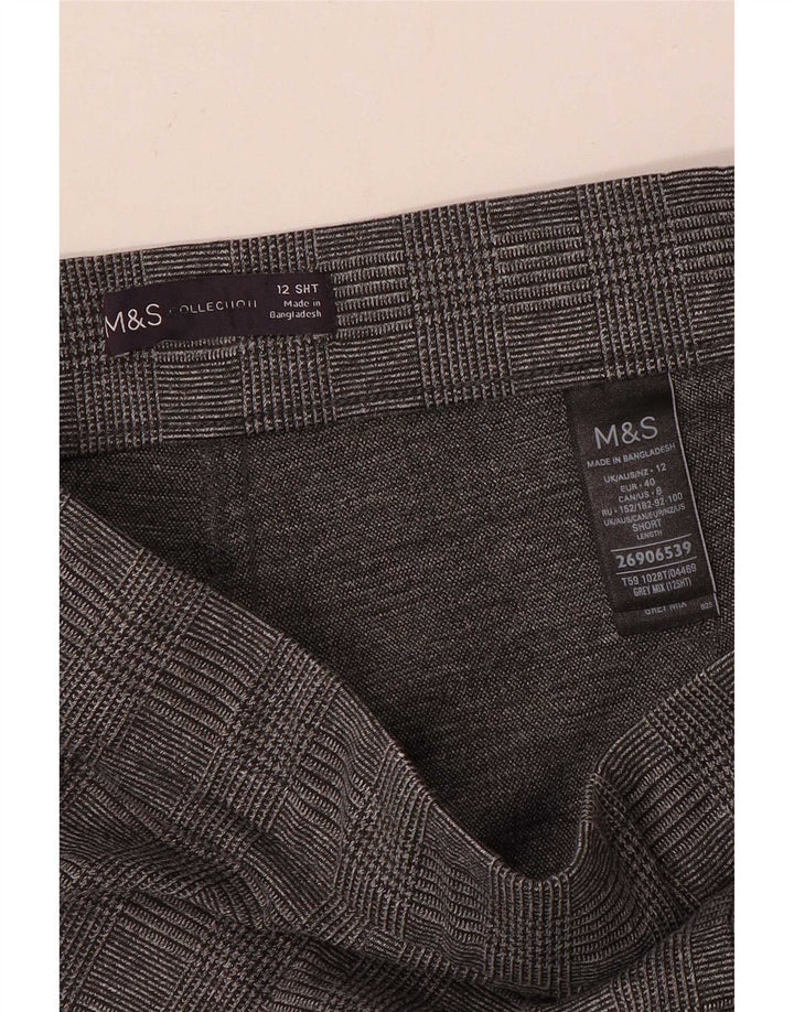 Pantaloni corti da donna Marks & Spencer UK 12 medi W30 L25 grigi