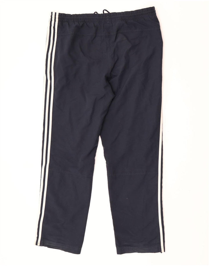 Pantaloni da tuta da uomo Adidas medi in poliestere blu navy