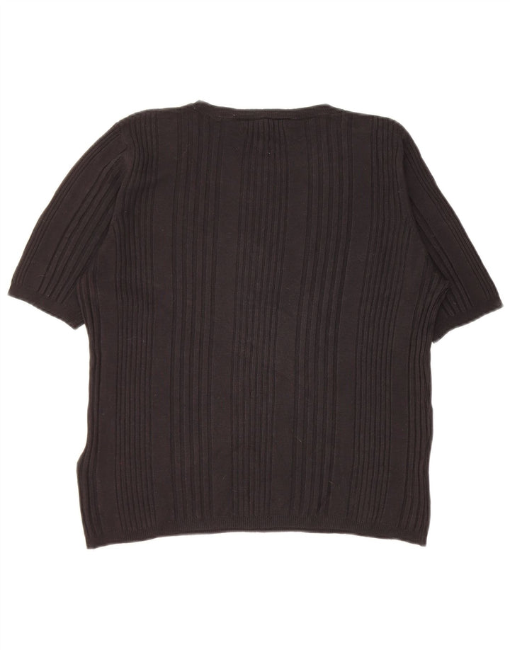 Maglione maglione girocollo da donna Marks & Spencer UK 12 medio nero