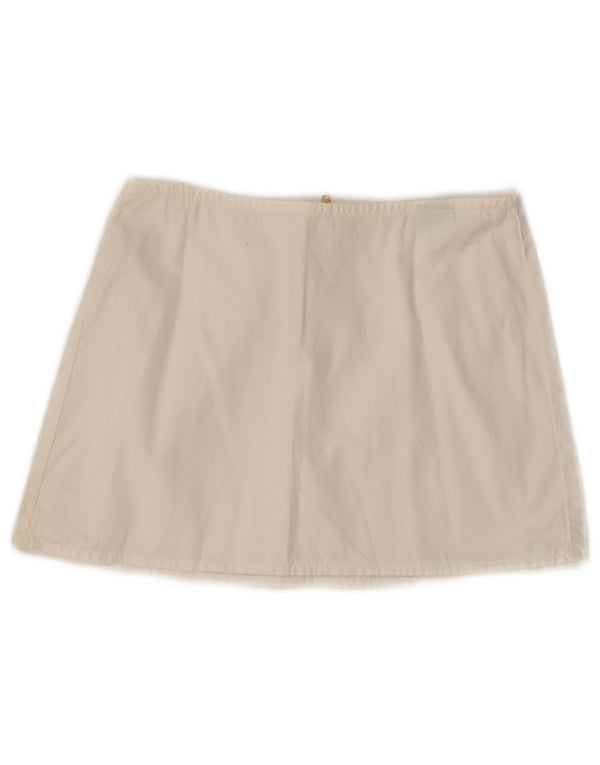 Minigonna Donna Benetton IT 40 Small W26 Cotone Bianco