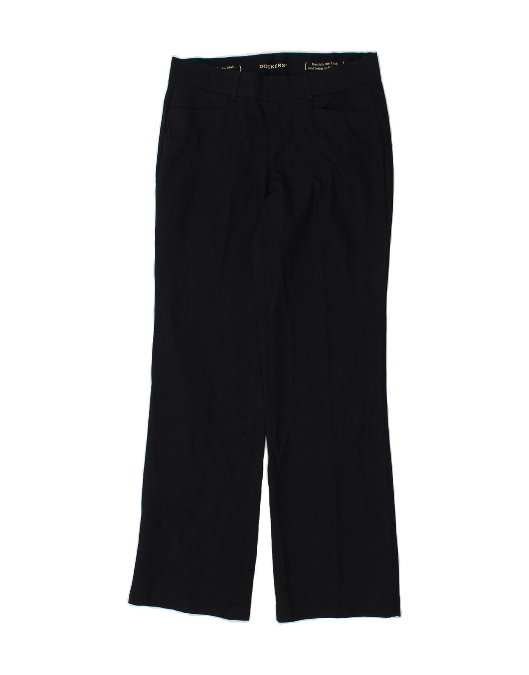 DOCKERS Womens Straight Casual Trousers US 6 Medium W30 L31 Navy Blue Vintage Dockers and Second-Hand Dockers from Messina Hembry 