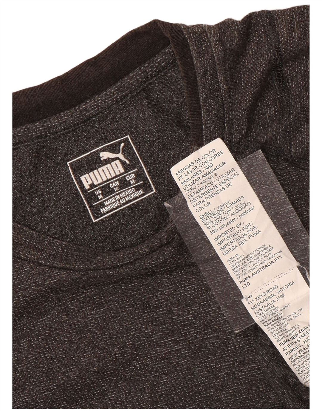 T-shirt grafica da uomo PUMA in cotone mélange grigio medio