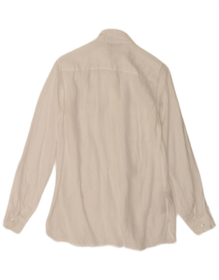Camicia oversize da donna Massimo Dutti EU 36 XS Lino bianco