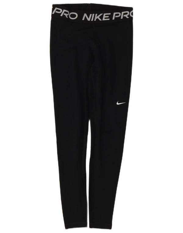 Leggings grafici Nike Dri Fit da donna UK 12 medio nero