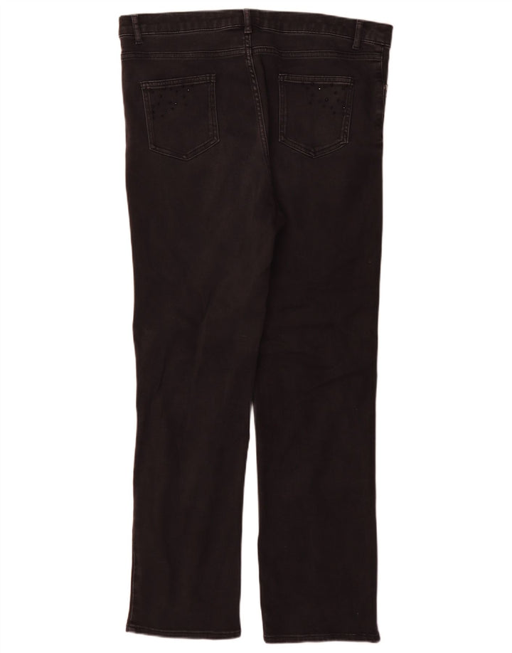 Jeans dritti Marks & Spencer da donna Per Una UK 16 Large W34 L30 Nero