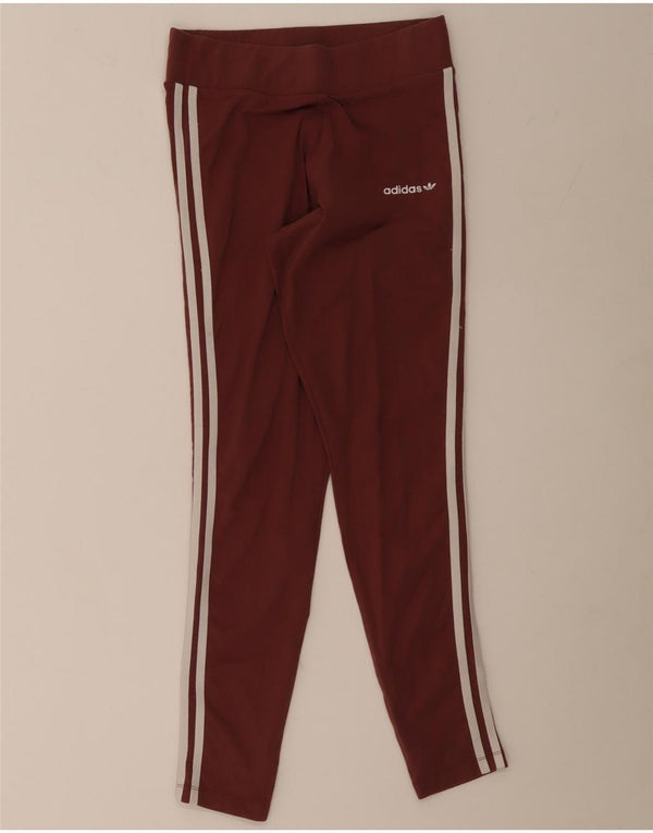 Leggings da donna Adidas UK 10 piccolo cotone bordeaux