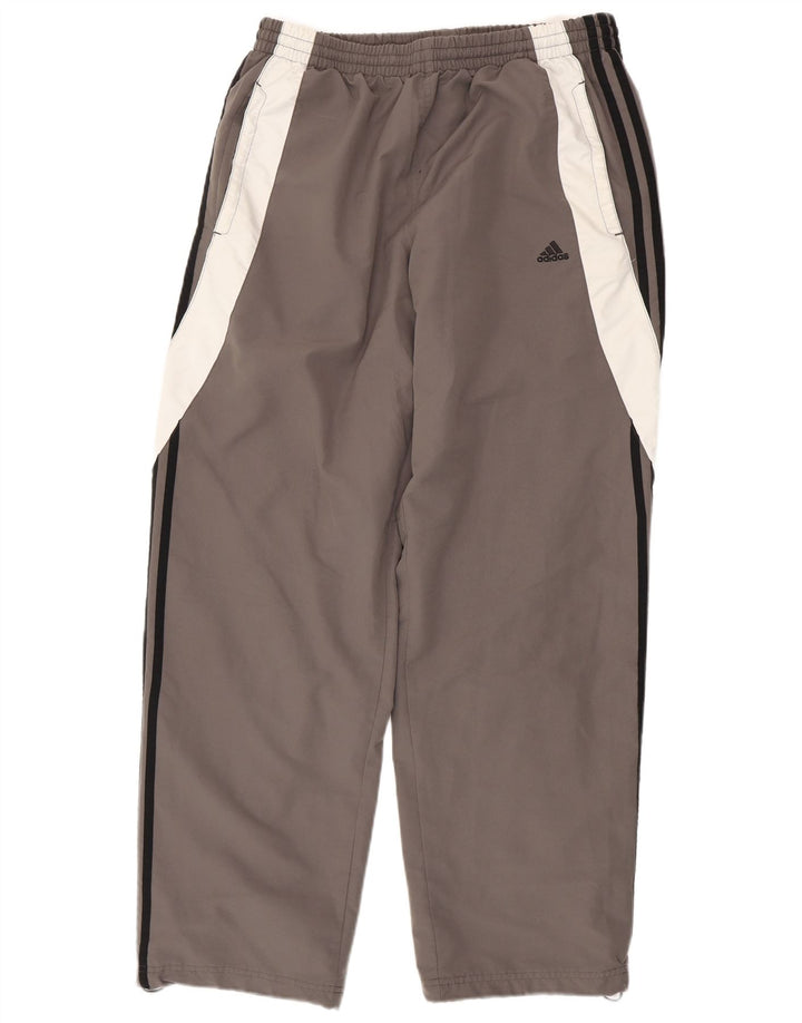 Pantaloni da tuta da uomo ADIDAS grandi in poliestere color block grigio