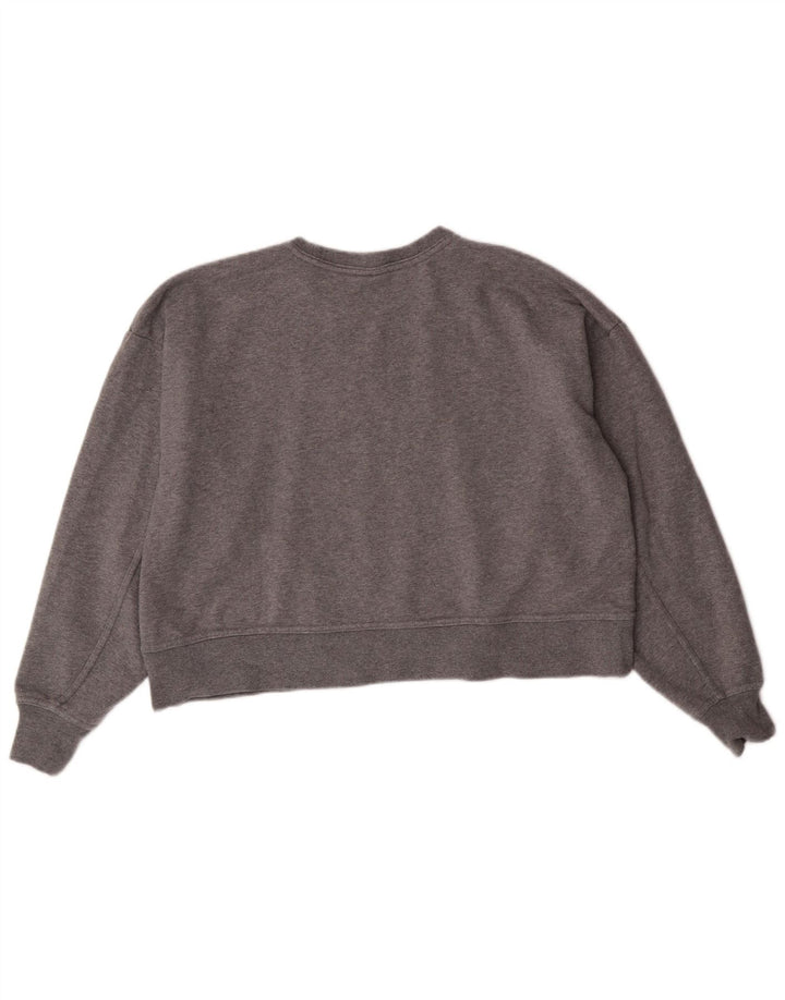 Felpa oversize con grafica Nike Dri Fit da donna UK 10 piccola grigia