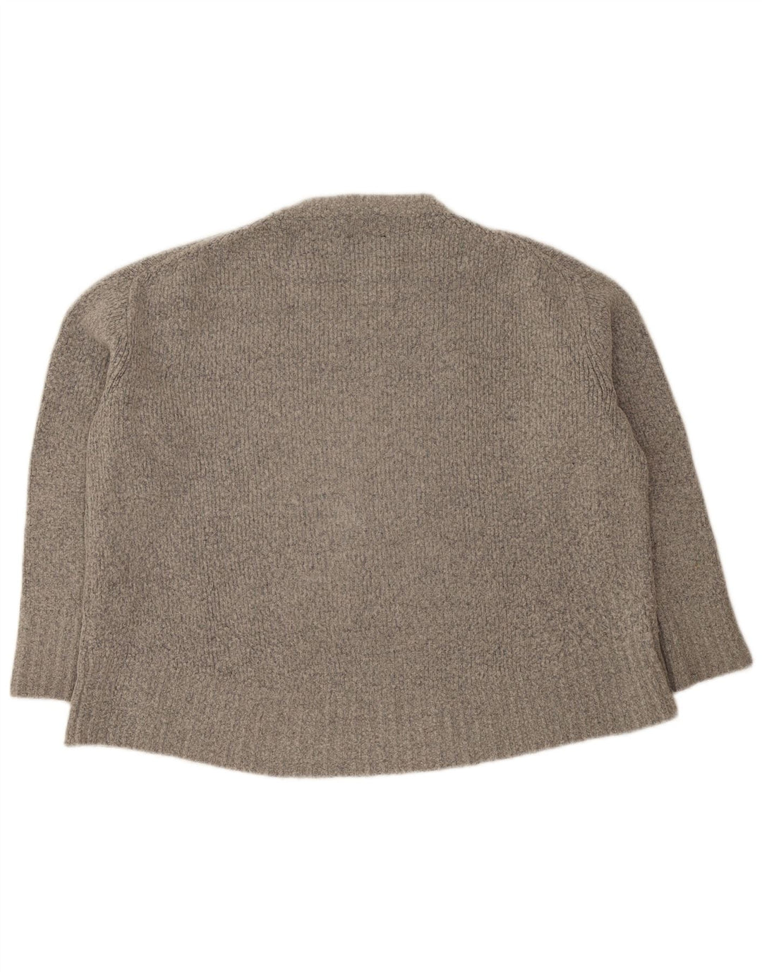 Maglione girocollo oversize da donna Zara UK 10 piccolo acrilico grigio