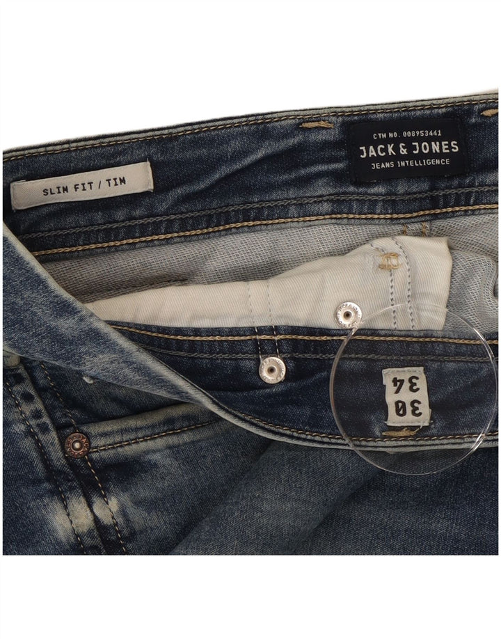JACK & JONES Jeans Tim Slim da uomo W30 L34 cotone blu