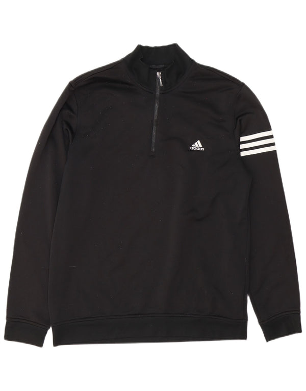 Felpa Adidas Uomo Climalite con zip e collo maglione medio poliestere nero