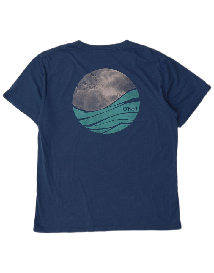 T-shirt grafica da uomo O'Neill Top grande in cotone blu