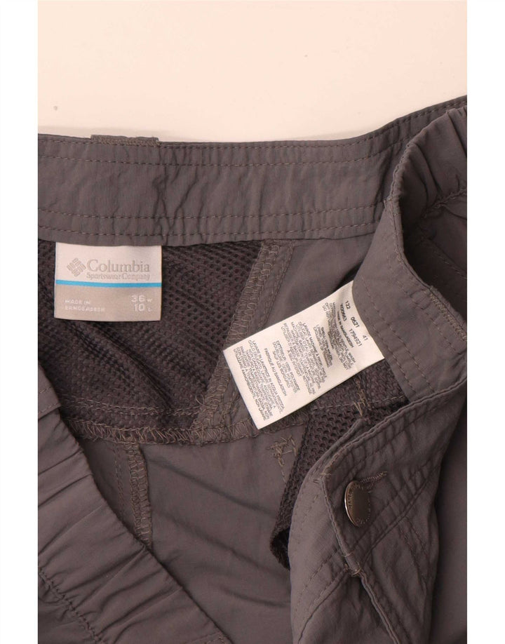 Pantaloncini cargo Columbia da uomo W36 Large in nylon grigio