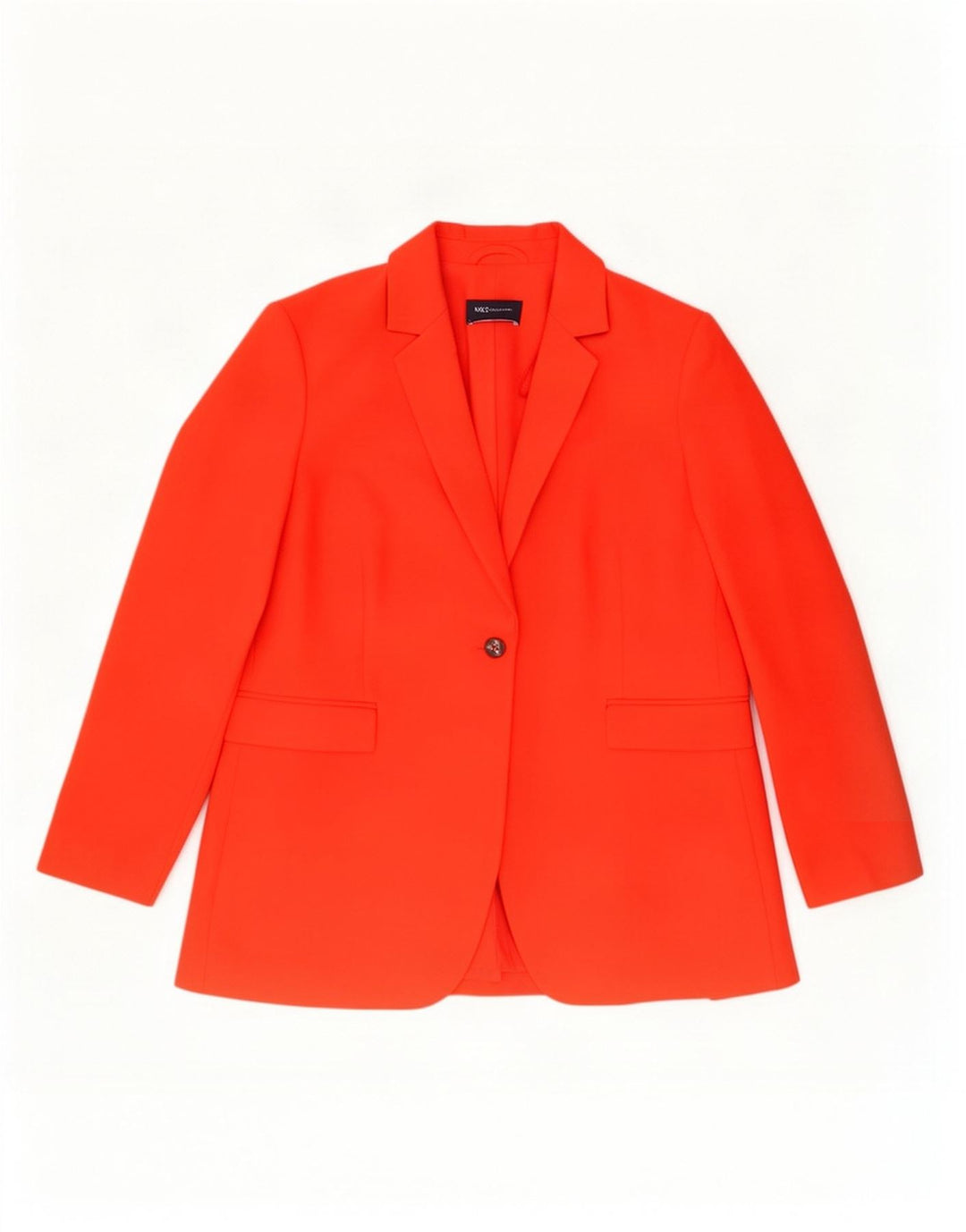 Giacca blazer a 1 bottone Marks & Spencer da donna UK 16 grande poliestere arancione