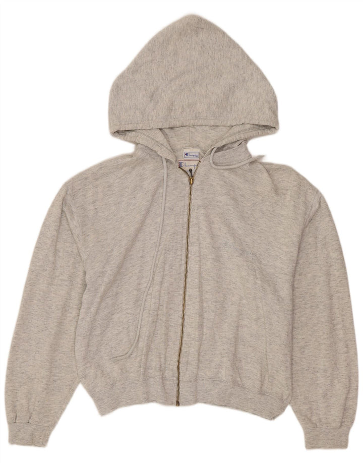 Maglione con cappuccio e zip corta da donna CHAMPION UK 14 Grigio medio chiazzato