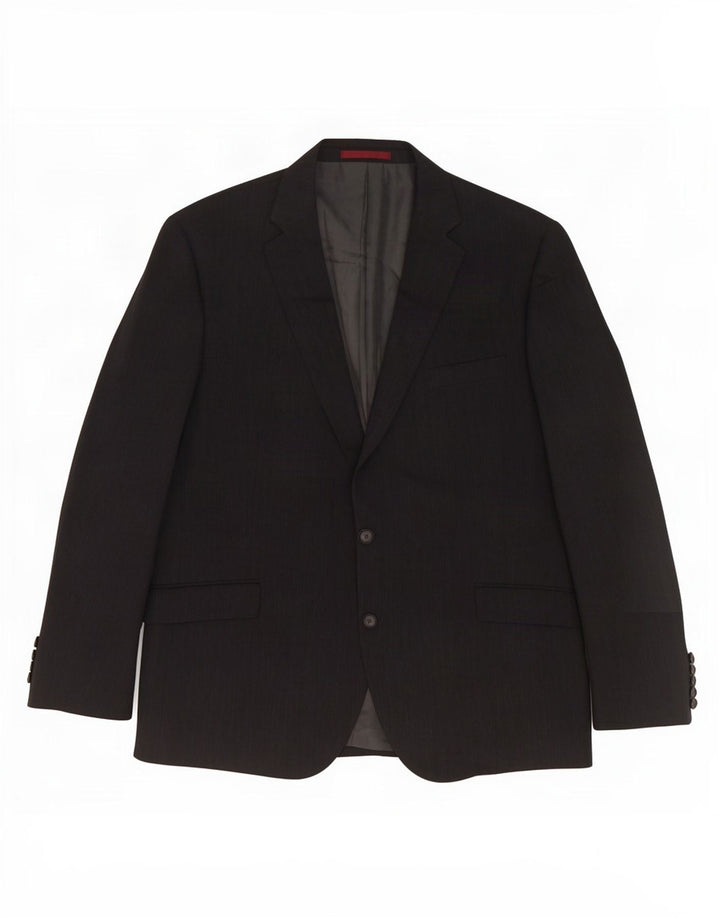 Giacca blazer a 2 bottoni da uomo Marks & Spencer UK 46 XL poliestere grigio