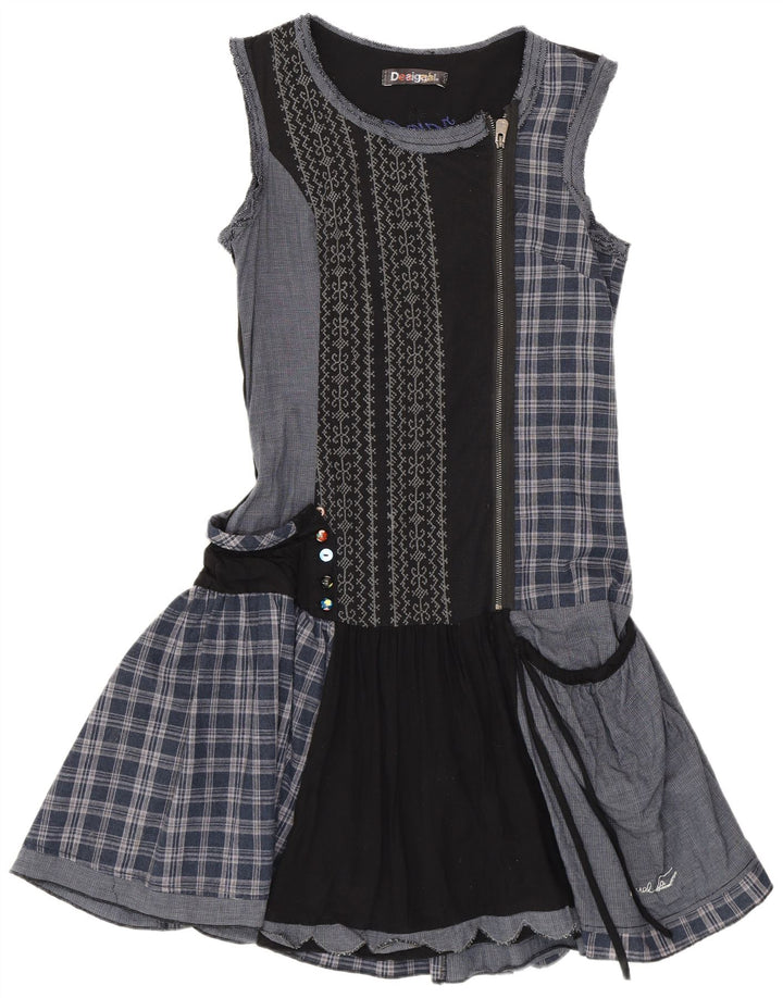 Abito Desigual da donna a vita bassa EU 38 Patchwork medio blu navy
