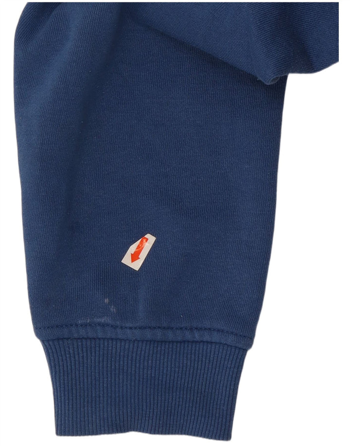 Maglione con cappuccio grafico da uomo Jack & Jones Core Graphic poliestere blu medio